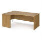 Himley 1800 L/H Panel End Crescent Desk Oak