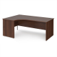Himley 1800 L/H Panel End Crescent Desk Walnut