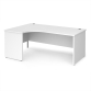Himley 1800 L/H Panel End Crescent Desk White