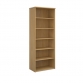 Himley 2140H x 800W x 470D 5-Shelf Bookcase Oak