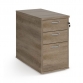 Himley 3 Drawer Desk High Pedestal 800mm deep Grey Nebraska Oak