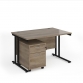Grey Nebraska Oak Top With Black Frame