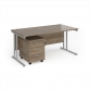 Grey Nebraska Oak Top With Silver Frame