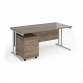 Grey Nebraska Oak Top With White Frame