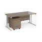 Grey Nebraska Oak Top With White Frame