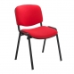 Metal Framed Fabric Stacking Chair Red