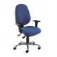 Extra High Back Task Chair POLISHED BASE & HEIGHT ADJ ARMS
