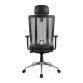 Grey Mesh Back Synchro Tilt Executive Chair with 3D Arms & Headrest