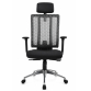 Grey Mesh Back Synchro Tilt Executive Chair with 3D Arms & Headrest