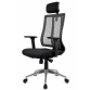 Grey Mesh Back Synchro Tilt Executive Chair with 3D Arms & Headrest