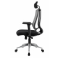 Grey Mesh Back Synchro Tilt Executive Chair with 3D Arms & Headrest