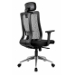 Grey Mesh Back Synchro Tilt Executive Chair with 3D Arms & Headrest